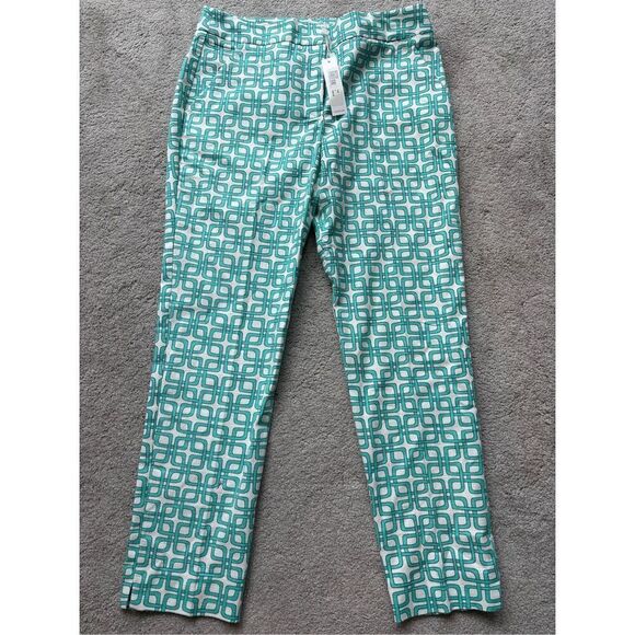 NWT TRINA TURK Moss 2 Pant In Turquoise In Blue, $300 Sz 4 G9 - Picture 3 of 9